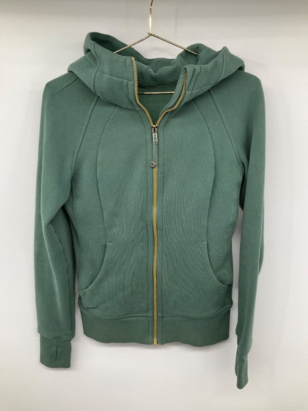 Lululemon size 4 Scuba Full-Zip Hoodie Medium Forest - Picture 2 of 8